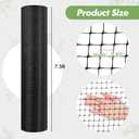 Woanger 7.5' x 165' Deer Fence Netting 55 gr/sq m Animal Fence Barrier Netting 0.87" Square Mesh Heavy Duty Deer Barrier for Shrubs Fruit Tree Poultry for Against Hawk Squirrel, Black