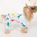 Dog Pajamas for Small Dogs, Soft Thin Pjs Jammies Cat Doggie, Summer Spring Pet Cute Puppy Clothes Outfits Doggy Boy Girl (Small) (UFO Dinosaur)