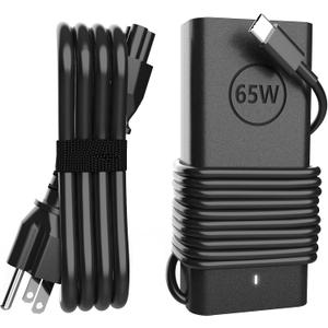65W 45 Watt USB Type C Laptop Charger Compatible with Dell XPS 13, Latitude 5440 5540 5450 5420 7420 5520 E5440 E5430 5320 7440 5430 5530 7430 7450 Power Cord, Chromebook 3100 2in1 Computer AC Adapter