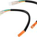 17cm/6.7in Turn Signal Wiring Adapter Plug Motorcycle Parts Turn Signal Tail Lights Fix Wiring Adapters Fit for Honda CBR600RR CBR1000RR