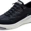 Skechers Men's Contour Foam Cozy Fit Hands Free Slip-in Shoes (10, Black/White)