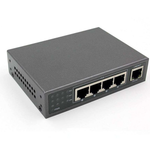  Mini Industrial POE Switch with 5 RJ45 Ports 4 POE & 100Mbps Capacity SNMP & QoS Function