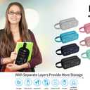 Electronics Organizer Travel Cable Cord Case Sleeve Soft Carrying Accessories Storage Bag Portable Double Layers All-in-One Pouch for USB Drive Charger Earphone,Zipper Wallet