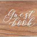 Paper Junkie Rustic Style Wooden Guest Book - Wedding Reception, Bridal Shower, Baby Shower, Quinceanera Guest Book (112 Pages, 11.25x8.75 in)