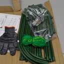 FOLLOOK Garden Cucumber Trellis for Climbing Plants Outdoor, 48x48inch U-Shape Arch Trellis for Garden Raised Bed, Plant Support for Grape Vine Tomato Vegetable Pea Bean, Green