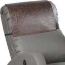 Xmntdo Recliner Headrest Protector, Non Slip Waterproof Headrest Cover, Leather Recliner Headrest Cover for Sofa, Furniture, Living Room, Office Chair 17x27 in(Chocolate Brown)