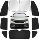 Аor Honda CRV 2017-2022 Car Window Shades, 8pcs Privacy Sun Shade Set for Front Windshield Side and Rear Windows, Full Window Covers Keeps Vehicle Cool for Camping Napping