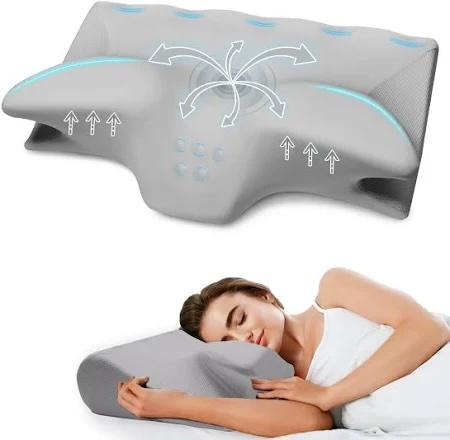 SUFOR Neck Pillow for pain 23" x 16" (Grey)
