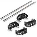 RENO F150 Trail Rail System, Truck Cargo Management System 2pcs Bed Rails & 4pcs Cleats for 5.5'Bed Compatible with 2015-2025 F150 4WD Raptor Lightning, Replace OEM LL3Z-2655200-A (Black)