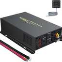 WZRELB 2000W 12VDC 120VAC Pure Sine Wave Power Inverter with 2 AC Outlets Wired Remote Control Car Inverter (RBP-200012WR)