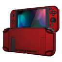 eXtremeRate PlayVital Back Cover for Nintendo Switch Console, NS Joycon Handheld Controller Separable Protector Hard Shell,Dockable Protective Case for Nintendo Switch - Scarlet Red (NOT for Switch 2)