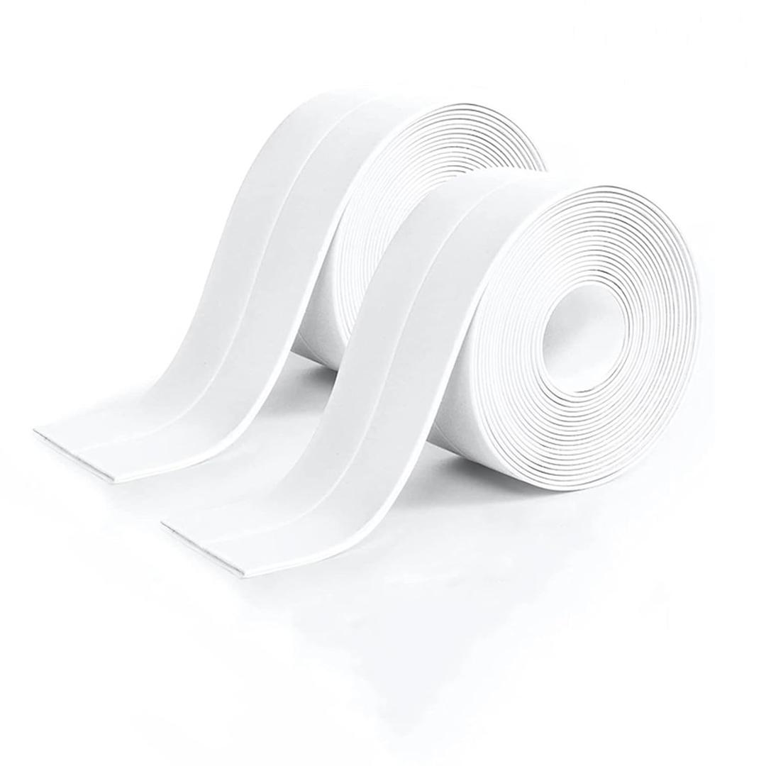 Caulk Tape - Updated Enhanced Adhesive, Caulk Tapes Waterproof Self Adhesive, Traditional Caulking Sealant Replacement, Caulking Strips for Toilet, Bathroom, Sink, Bathtub, Floor Wall Edge Protector
