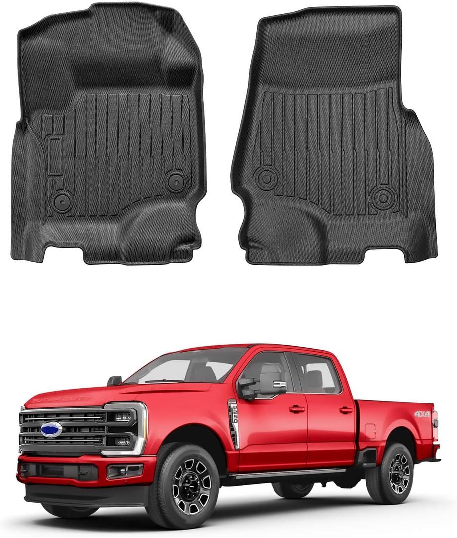 Floor Mats for Ford F-250 F-350 F-450 2017-2026 Fits Carpet Flooring ONLY