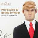 ALLAURA Iconic Blonde Comb-Over Wig Funny Costume Hairpiece for Adults Realistic Halloween & Party Wig for Men & Women Ideal for Costumes, Cosplay, Events, and Skits, 16-Blonde