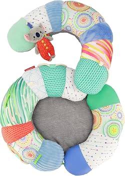 Infantino 3-in-1 Tummy Time, Sit Support & Mini Gym - Removable Toy Arch - Musical Koala Pal, Soothing Leaf Teether & Peek-and-See Mirror - for Babies, 0M+