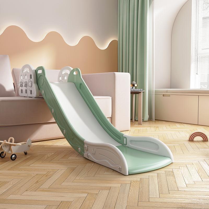 Couch Slide for Stairs Bed Kids Climbing Slide for Sofa Table Toddler Slide Indoor Toy Couch Slide for Kids, Easy to Assemble Store (Green+White)