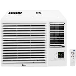 LG 18,000 BTU Window Air Conditioner with Heat, 230/208V, Cools 1,000 Sq.Ft. for Bedroom, Living Room, Basement, Apartment, with Remote, 2 Speeds, 24-Hour Timer, White