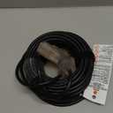 50 ft 16/3 awg 3 Outlet Extension Cord Splitter with Indicator, Waterproof Outdoor Extension Cord with Multiple Outlets, 13A 1625W for Home & Workshop, ETL Listed, Black SJTW