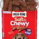 2 x Milk-Bone Soft & Chewy Dog Treats, Made with Real Beef & Filet Mignon, 25 Ounce Canister (EXP 07/12/25)