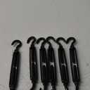 Moxweyeni 6 Pcs M8 Stainless Steel 304 Hook & Hook Turnbuckles Black Turnbuckle, 661 Lbs Working Load Limit, Double Hook Screws for Wire Rope Tension, Shade Sail Hardware, Sun Shade Tent Installation