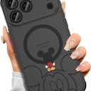 Case for iPhone 17 Pro Max [Compatible with MagSafe], Cute Design Magnetic Black Translucent Frosted Matte Soft TPU Bumper Hard PC Back Protective Case with Camera Protection - B-Mic