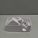 KDD 4-in-1 Desk Organizer - Under Desk Cup Holder and Headphone Hanger with 2 Wire Holes - Rotating Hanger and Detachable Storage for Cup, Phone and Pen (White)