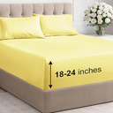 Extra Deep Pocket Queen Sheet Set - 4 Piece Breathable & Cooling Bed Sheets - Hotel Luxury Sheet Set - Ultra Soft, Wrinkle Free & Comfy - Easily Fits Extra Deep Mattresses - Deep Pocket Black Sheets