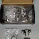 FURNIWARE 10 Pieces Soft Closing Cabinet Hinges, 3/4 inch Overlay Cabinet Hardware Hinges Nickel Plated- 105 Degree