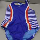 Speedo Girls Printed Sport Splice (16, Side Splice Mariner Stripe)