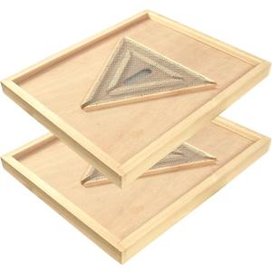 2 Pcs Bee Excape Board 8 Frame Beehive Inner Cover Honeybee Triangle Escape Screen for Langstroth Hive, Bee Hive Escapes Beekeeping Tools for Beekeeping Supplies