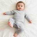 Baby Romper Long Sleeve Pure Cotton Unisex One Piece Jumpsuit, Newborn Clothes Soft Breathable Outfit