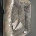 JOEJOY Rectangle Dog Bed for Large Medium Small Dogs - Washable Orthopedic Sofa Bed, Soft Breathable Puppy & Pet Cuddler, Durable Calming Dog Bed with Anti-Slip Bottom, Multiple Sizes, Beige (S(20"x 19"x 6"))