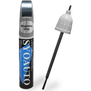 SYOAUTO Magnetic Gray 1G3 Touch Up Paint Fit for Toyota Auto Touch up Paint Scratch Repair Pen Brush and Tip 2 in 1 Magnetic Gray