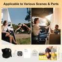 Red Light Therapy & Vibration Knee Massage - Wireless Rechargeable Magnetic Attraction Controller, 660nm&850nm Red Light Therapy Heated Device for Knee, Gifts for Grandma & Grandpa, Black (Grey)