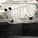 MAJALiS Dish Drying Rack Over The Sink, Expandable Stainless Steel Dish Drainer for Small Kitchen Counter Space Saving, RV Compact Plate Strainer In Silver Metal with Hanging Adjustable Utensil Holder