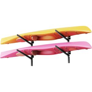 VEVOR Kayak Storage Rack for 2 Kayaks, Holds 200 lbs, Heavy Duty Adjustable Wall Mount Stand for Indoor Outdoor Garage Shed Dock, Storage Holder for Canoe, Small Boat, SUP, Surfboard & Paddleboard