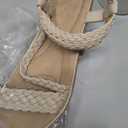 Aomigoct Dressy Womens Sandals Summer: Comfortable Strappy Flats Sandals Women - Casual Walking Woman Shoes 7.5