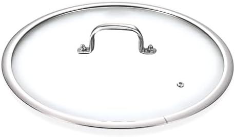 Stainless Steel Glass Lid for 11 Inch Pans and Pots, Tempered Cover for Cooking Pans, Dishwasher & Over Safe up to 400°F, 28 cm