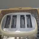 4 Slice Toaster Roter Mond Retro Stainless Steel with Bagel Defrost Cancel Function, 6 Browning Settings, Extre Wide Slot and Removable Crumb Tray, Cream, ST033