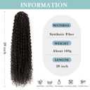 SuCoo Drawstring Ponytail Extension for Women Curly Ponytail Extension Synthetic Hair Natural Wavy Hair Pieces for Daily Use (#2,28inch,160g)