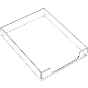 MaxGear Acrylic Letter Tray, Clear Desk Organizer for Papers, Documents, Magazines, Folders, Notebooks, and Stationery  Multi-Function File Tray and Desktop Organizer for Office, Home, and Workspace