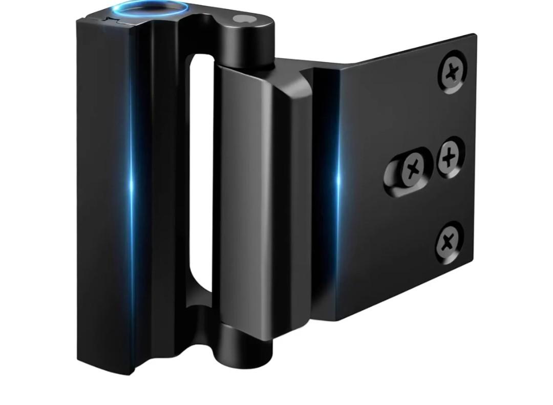 Home Security Door Lock Reinforcement - Child Proof High Security Door Locks with 3" Stop Withstand 800 lbs for Inward Swinging Front Door, Night Kids Safety Metal Flip Deadbolt Latch Defend Home