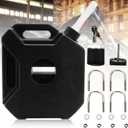 Plastic Engine Oil Jugs with Lid, 1.3 Gallon Water Storage Containers with Lockable Bracket, Portable Water Tank Fluid Container