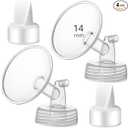 Momstouch 14mm Flange and Duckbill Valve Compatible with Spectra S1 S2 9 Plus Breastpump Replacement to Spectra Pump Parts, Not Original, Replace Accessories.