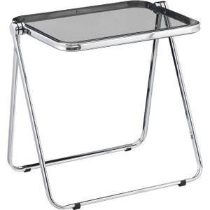 KAIHAOWIN Folding TV Tray - Clear Acrylic Foldable Tiny Desk for Home Office, Side Table, Small Computer Desk for Small Spaces - No Assembly Required - Gray KAIHAOWIN Folding TV Tray - Clear Acrylic Foldable Tiny Desk for Home Office, Side Table, Small Computer Desk for Small Spaces - No Assembly Required - Gray