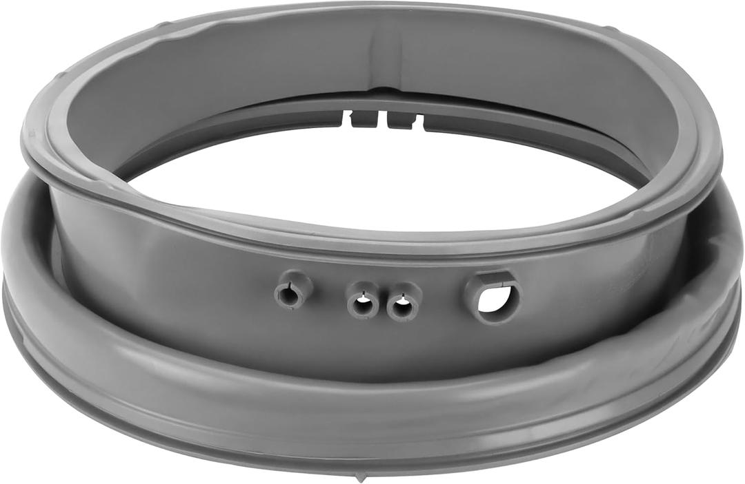 Upgraded 4986ER0004G Washer Door Seal with Drain Port Fit for L-G Front Load Washer Door Seal WM2501HWA WM2501HVA WM2487HRMA Replaces 1377589 AP4439732 PS3524978 Washer Door Rubber Gasket by AMI PARTS