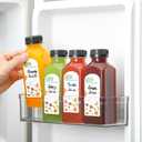 24 PACK, 12 OZ Reusable Plastic Juice Bottles with Caps, Plus 24 Labels & 2 Silicone Funnels - Clear Juicing Bottles for Juice, Smoothies, Ginger, Tea, Coffee - Food Grade & Leakproof Travel Bottles
