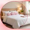 Yerliker Valentine's Day Pink Heart Pillow with Bow Cute Throw Pillow Corduroy Coral Fleece Cushion Covers for Couch Sofa Bedroom Wedding Anniversary Housewarming Gift Decor(1,11 x 10 Inch)