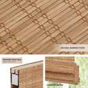 LazBlinds No Tools No Drill Cordless Bamboo Roman Shades, Light Filtering Window Treatment, Roll Up Bamboo Blinds for Windows 24'' W x 48'' H, Ceylon Light Russet