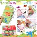 Sayglossy 6 Set Dinosaur Sticky Notes Pens Set Cartoon Dinosaur Sticky Notes Pads Self-Adhesive Writing Memo Pads Pages Party Favors Supplies Teacher Appreciation Gifts for School Office